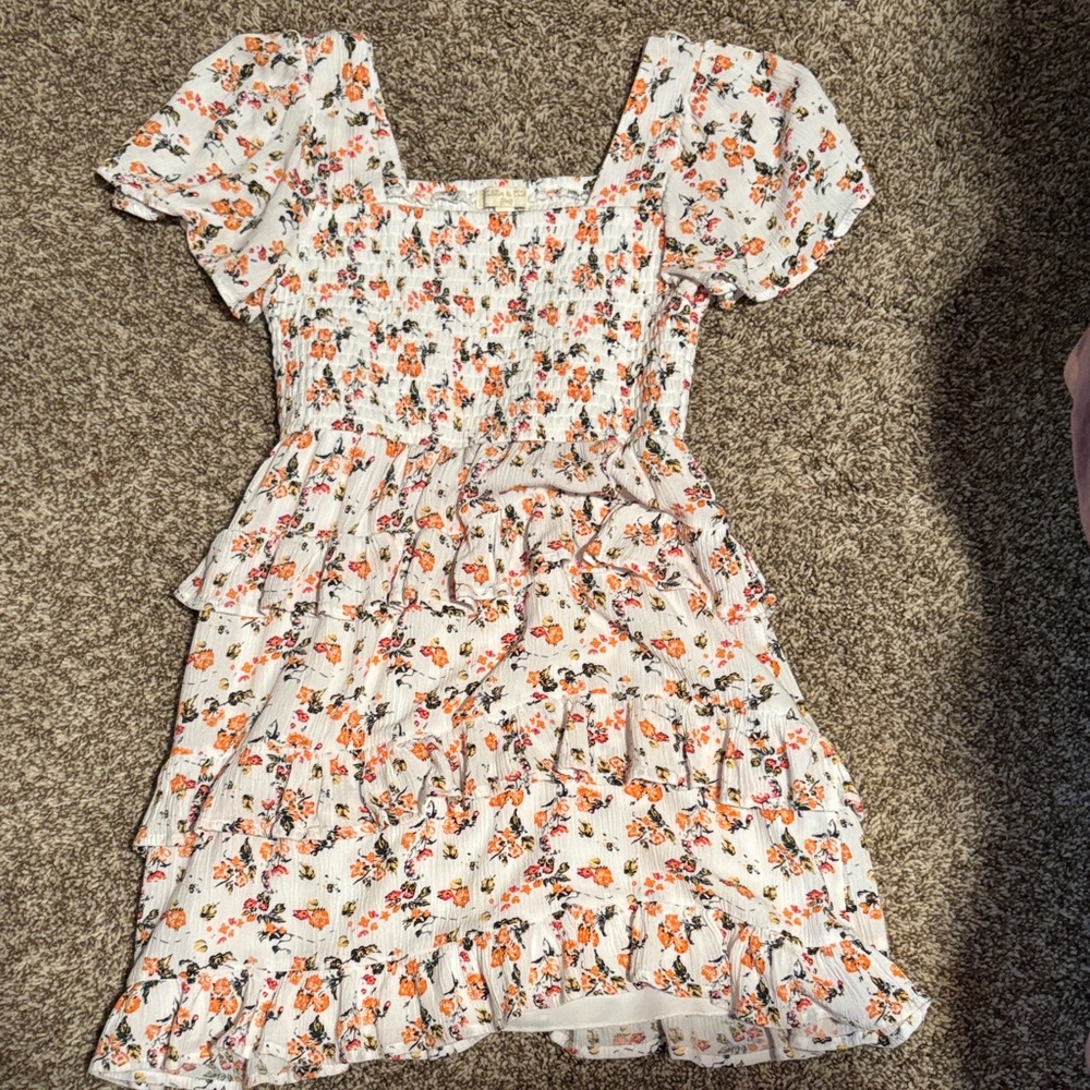 Chelsea & Violet Kida Floral Sun Dress with Puff Sleeves